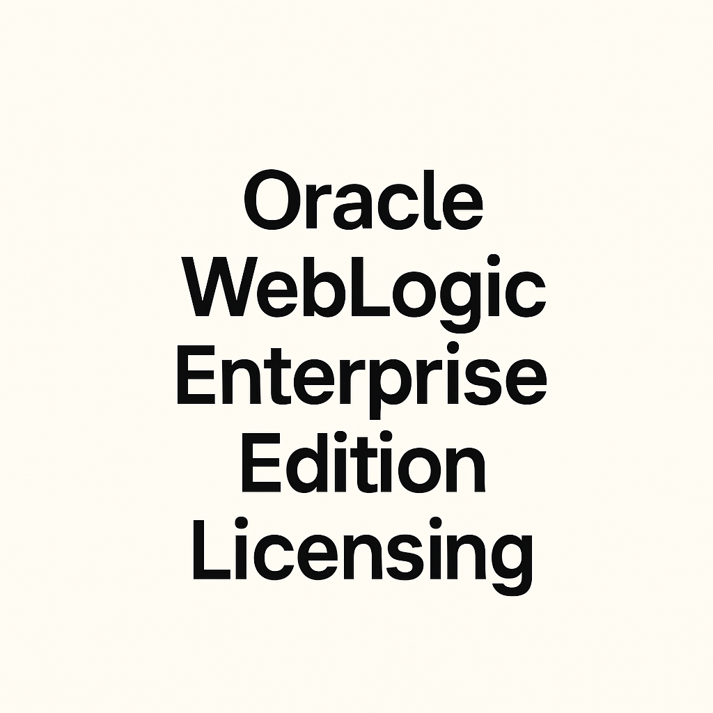 Oracle WebLogic Enterprise Edition Licensing