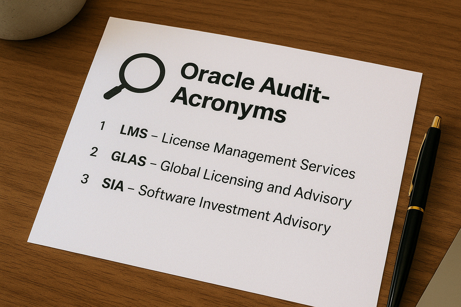 Oracle Audit-Related Acronyms