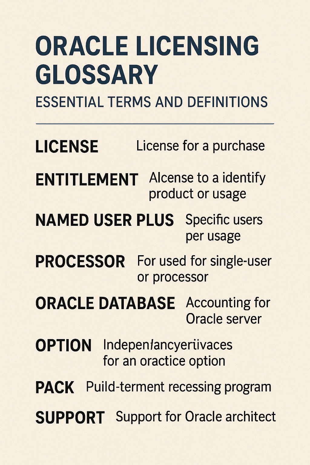 Oracle Licensing Glossary Essential Terms and Definitions