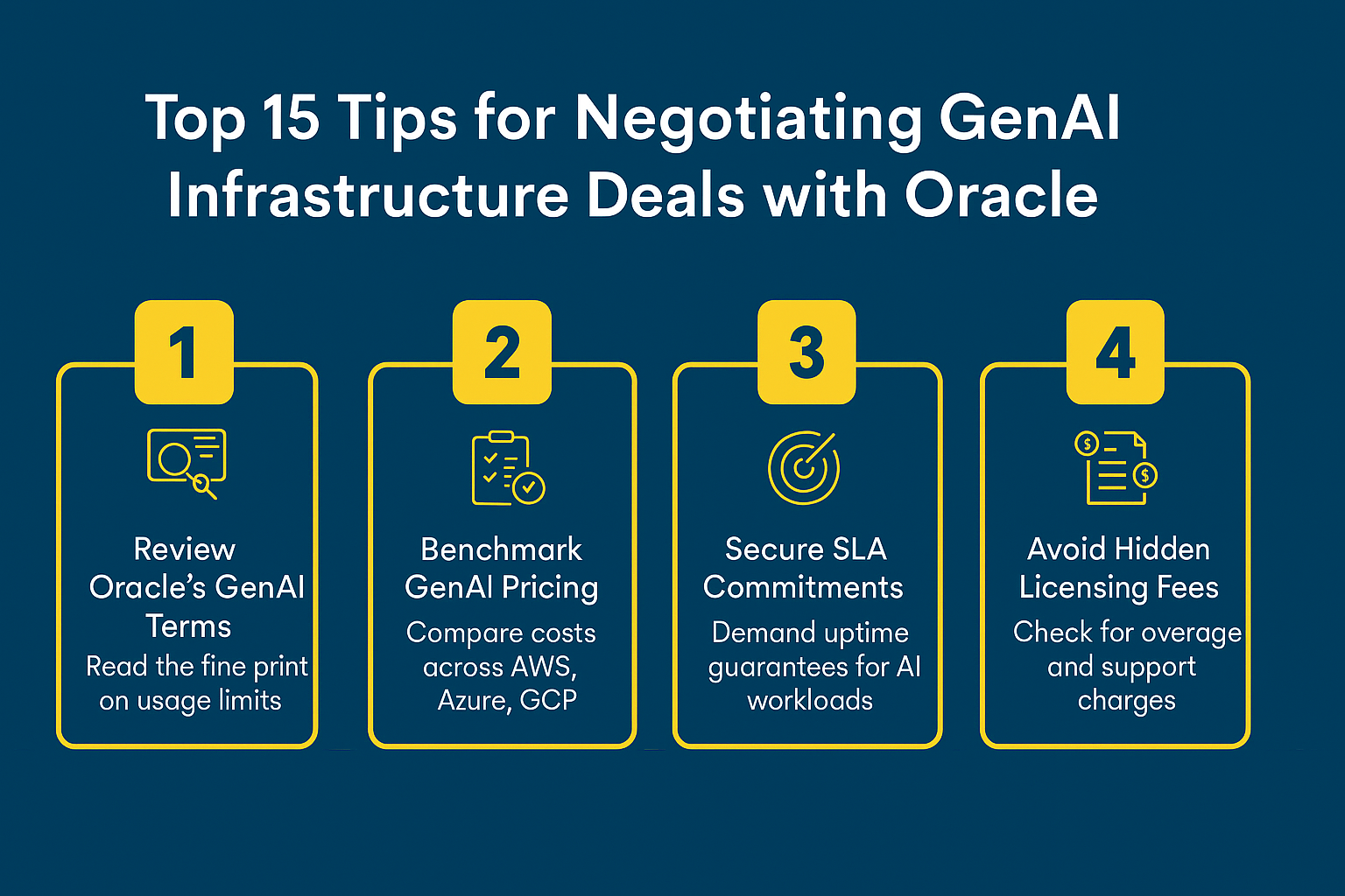 Top 15 Tips for Negotiating GenAI Infrastructure Deals with Oracle