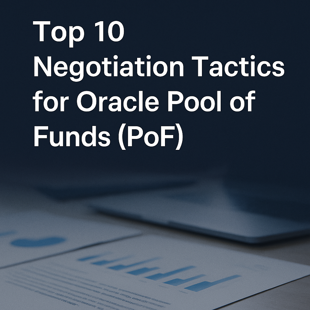 Top 10 Negotiation Tactics for Oracle Pool of Funds (PoF)