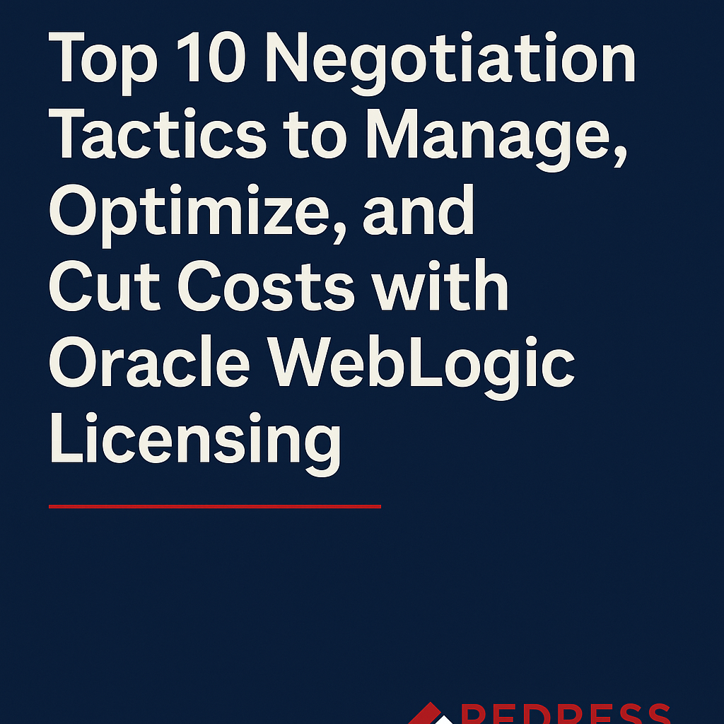 Top 10 Negotiation Tactics to Manage, Optimize, and Cut Costs with Oracle WebLogic Licensing