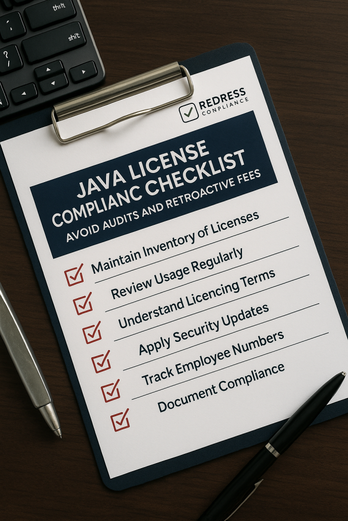 Java License Compliance Checklist Avoid Audits and Retroactive Fees