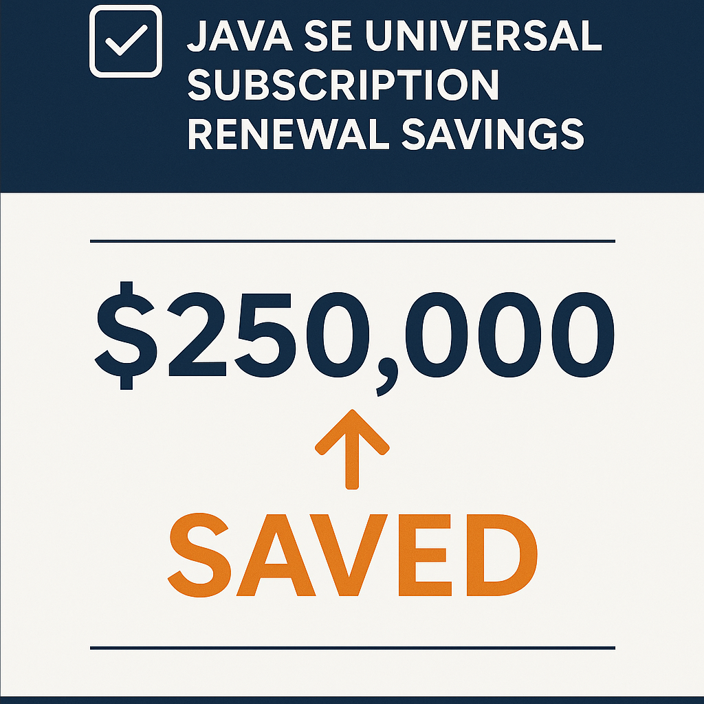 Java SE Universal Subscription Renewal Savings