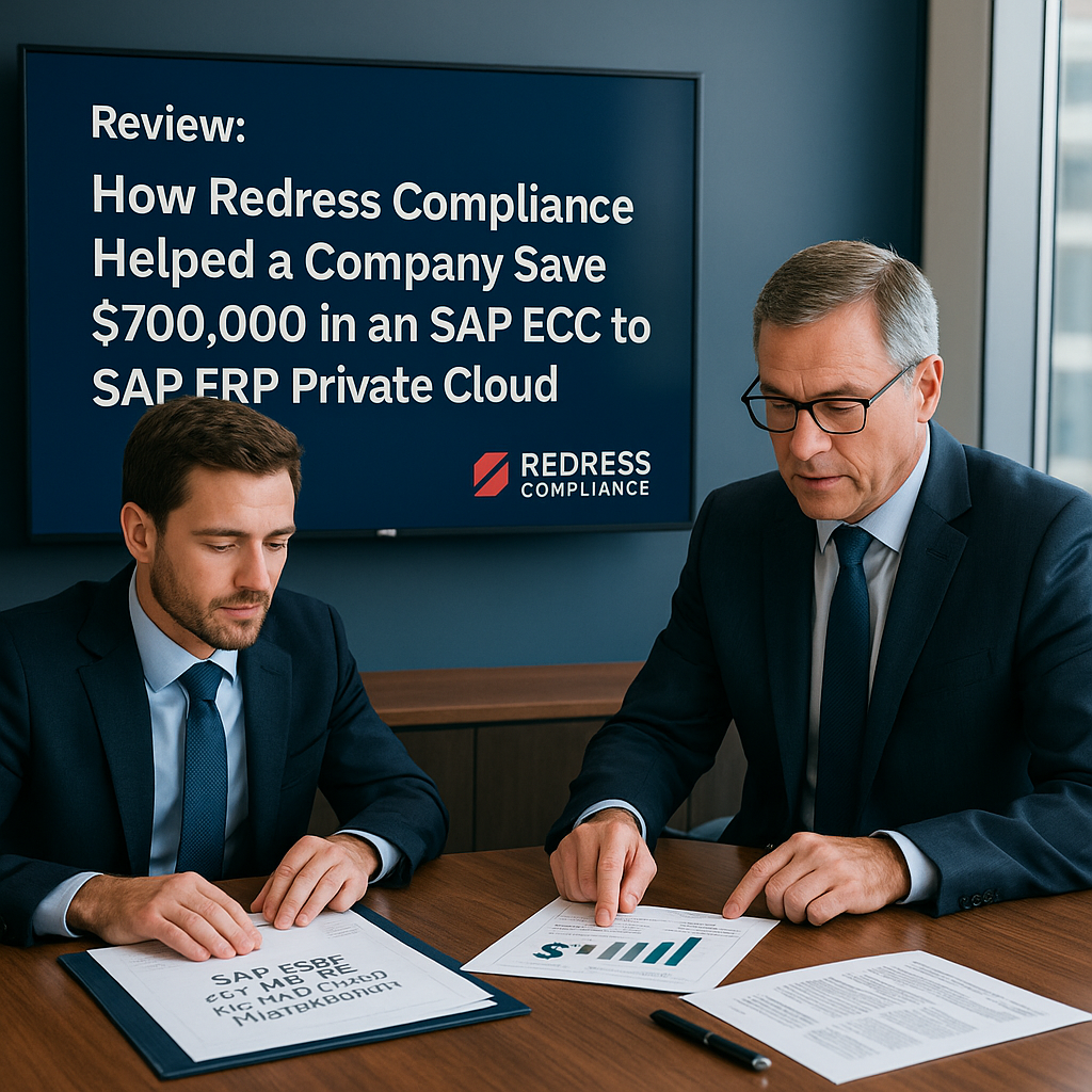 Review How Redress Compliance Helped a Company Save $700,000 in an SAP ECC to SAP ERP Private Cloud Migration